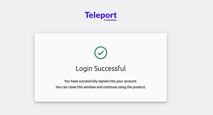 Teleport Login